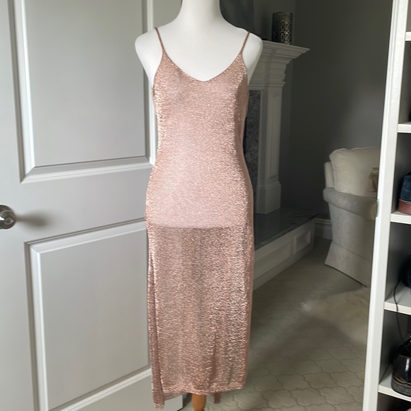 Unbranded Swim Unbranded Rise Gold Mesh Swimsuit Coverup Resort